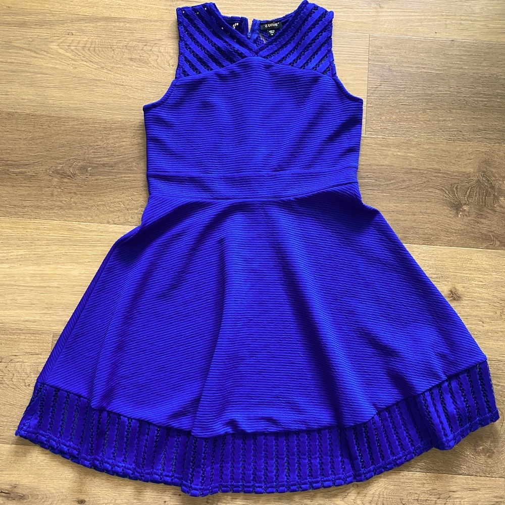 Nordstrom Lace Trimmed Sleevless Skater Dress